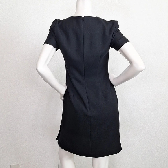 Kasper Vintage Y2K Old Hollywood Glamour Black Preppy Shift Dress Size 4P - Picture 4 of 7